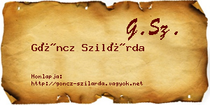 Göncz Szilárda névjegykártya
